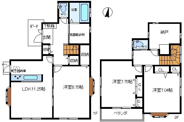 越谷市千間台西２丁目の中古一戸建て