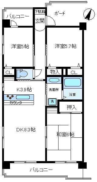 グリ－ンミユキ中浦和弐番館