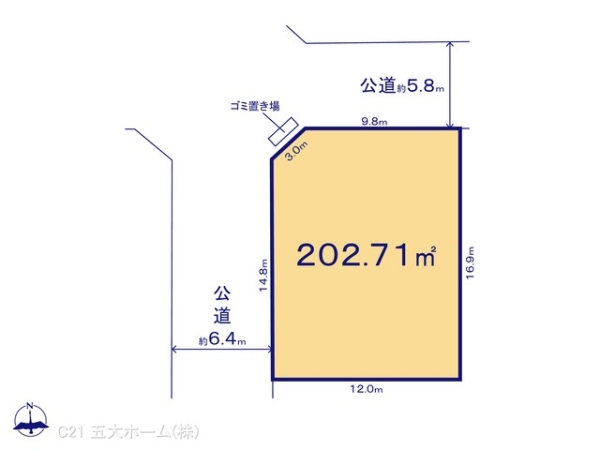 柏市花野井の売土地