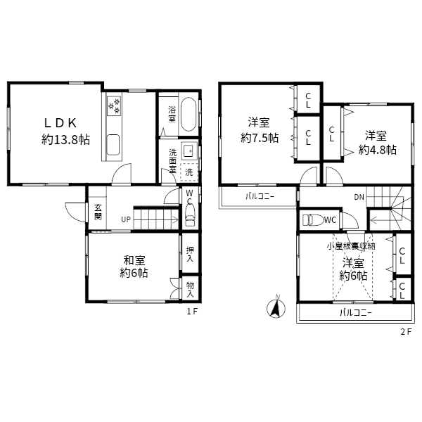 柏市篠籠田の中古一戸建て