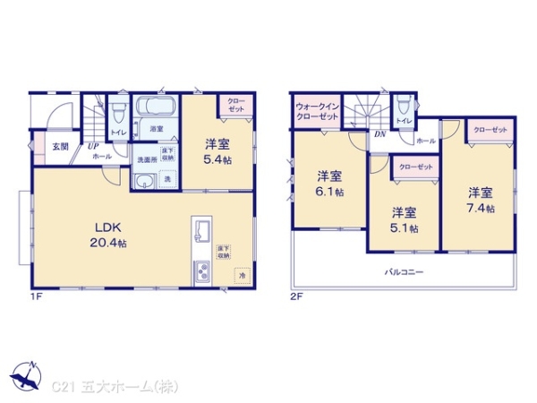 市川市福栄４丁目の新築一戸建