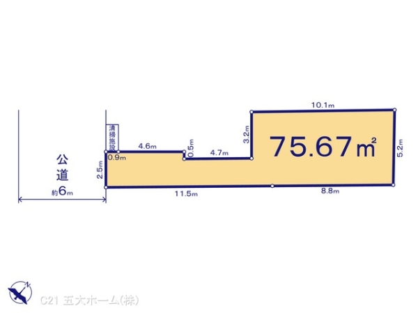 市川市福栄１丁目の土地