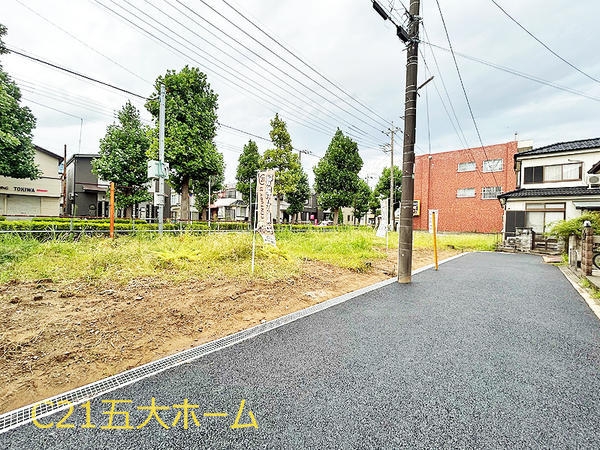 松戸市西馬橋1丁目の土地(前面道路含む現地写真)
