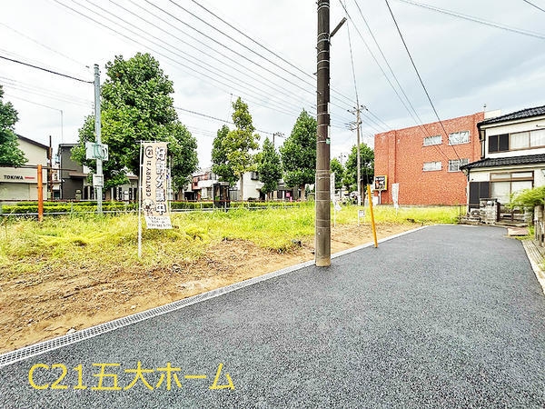 松戸市西馬橋1丁目の土地(前面道路含む現地写真)