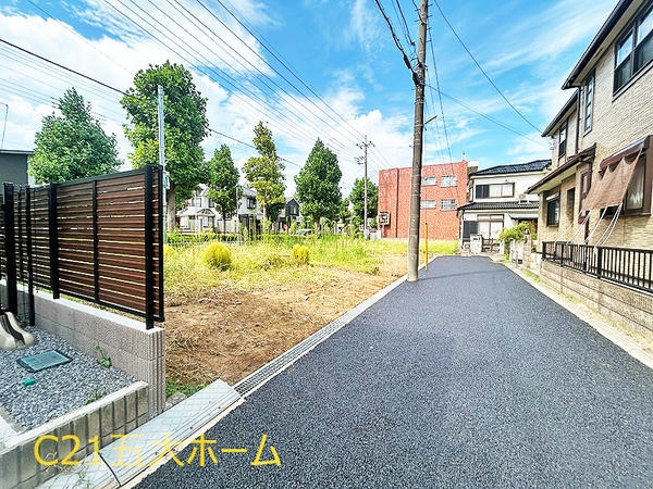 松戸市西馬橋1丁目の土地(前面道路含む現地写真)