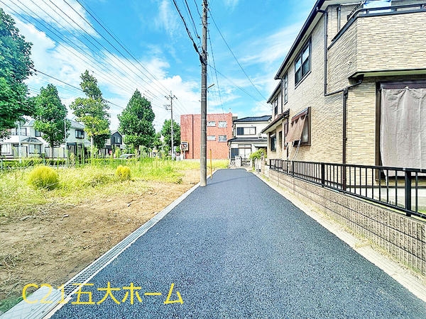 松戸市西馬橋1丁目の土地(前面道路含む現地写真)