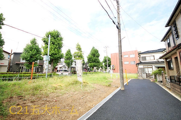 松戸市西馬橋1丁目の土地(前面道路含む現地写真)