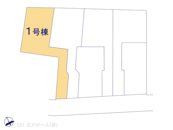 市川市新井1丁目の新築一戸建(全体区画図)