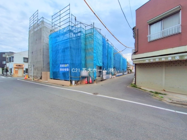 葛飾区水元4丁目の新築一戸建(前面道路含む現地写真)