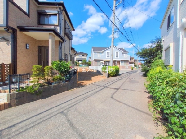 柏市花野井の土地(前面道路含む現地写真)