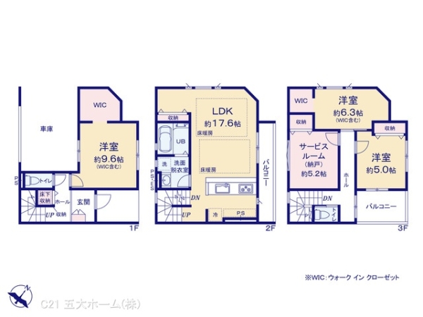 葛飾区金町4丁目の新築一戸建(間取り)