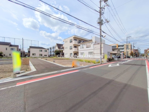 葛飾区奥戸4丁目の新築一戸建(前面道路含む現地写真)