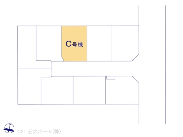 葛飾区奥戸4丁目の新築一戸建(全体区画図)