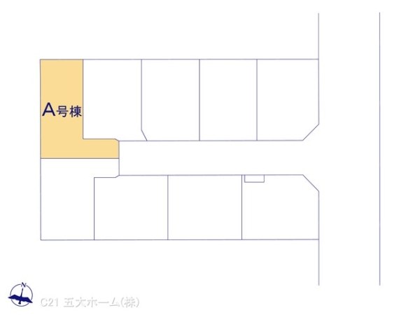 葛飾区奥戸4丁目の新築一戸建(全体区画図)