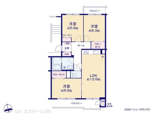 三郷早稲田団地3　4　2号棟