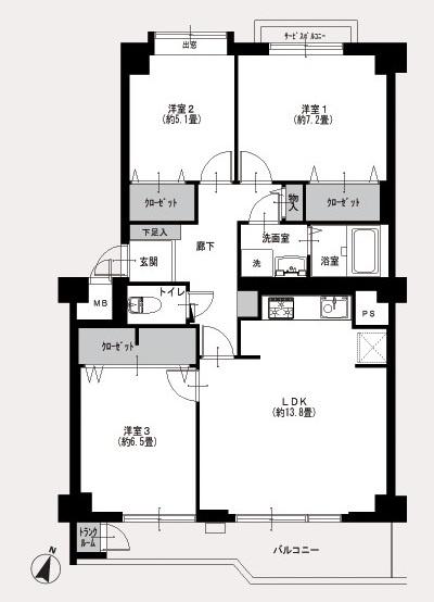 京王めじろ台マンションE棟　中古マンション