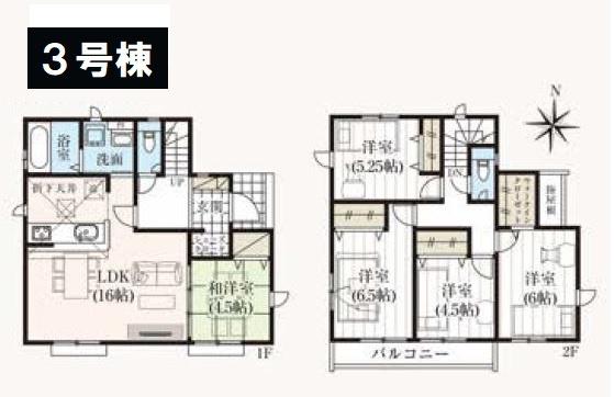 八王子市石川町　新築一戸建て　3号棟
