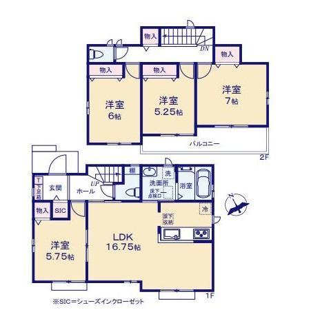 八王子市大楽寺町　新築一戸建て・全2棟　1号棟