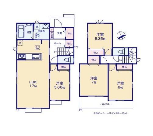八王子市大楽寺町　新築一戸建て・全2棟　2号棟
