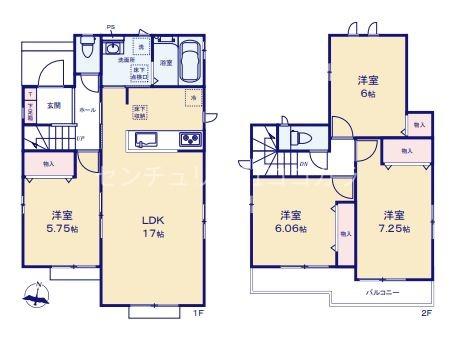 八王子市石川町　新築一戸建て・全3棟　2号棟