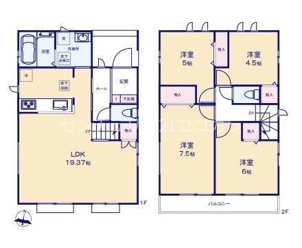 八王子市石川町　新築一戸建て・全3棟　3号棟
