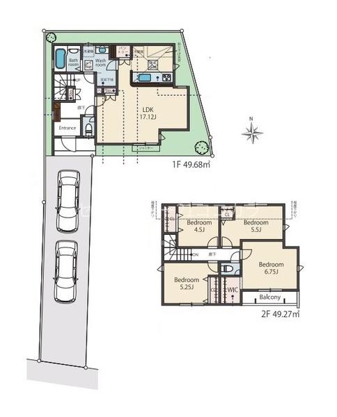 八王子市元横山町3丁目　新築一戸建て　1号棟