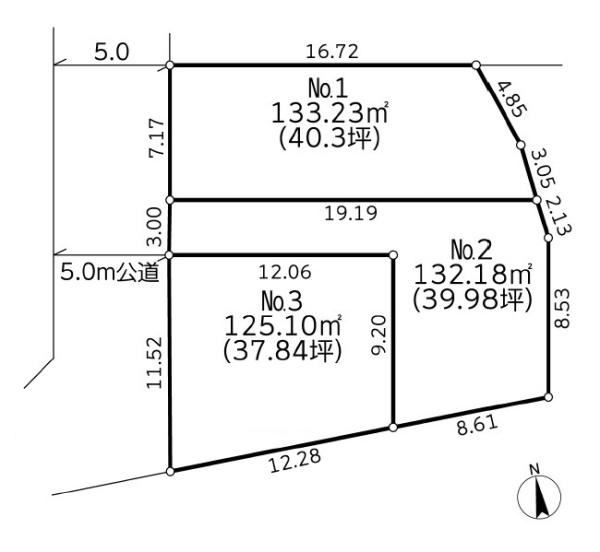 八王子市石川町　土地　3区画　建築条件なし