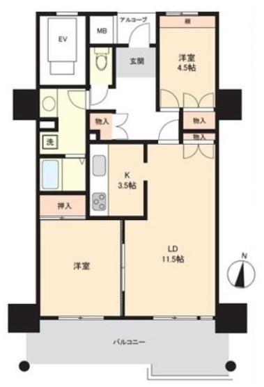 多摩ニュータウン南大沢学園一番街9号棟　中古マンション