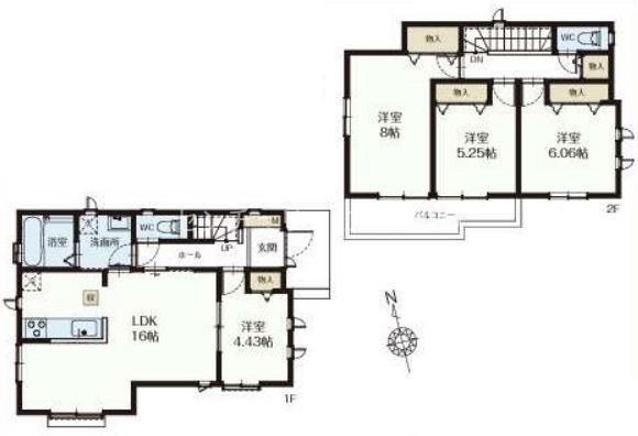 八王子市上壱分方町　新築一戸建て全6棟・B号棟