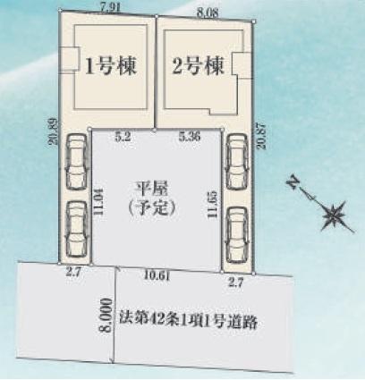 八王子市大和田町１丁目　新築一戸建て　全2棟　１号棟