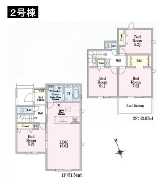 八王子市川口町　新築一戸建て　2号棟