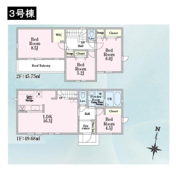 八王子市弐分方町　新築一戸建て　3号棟
