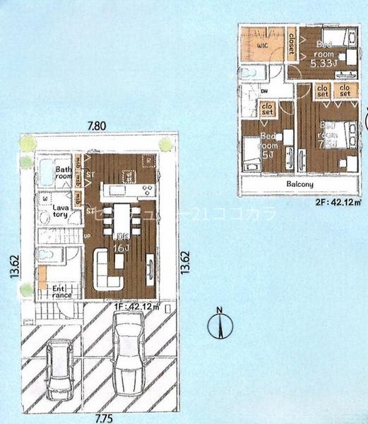 八王子市散田町 新築一戸建て・全2棟 1号棟(間取り)
