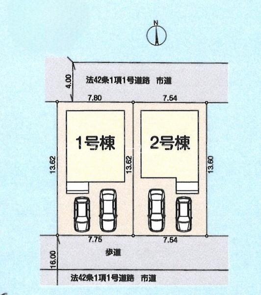 八王子市散田町 新築一戸建て・全2棟 2号棟(区画図)
