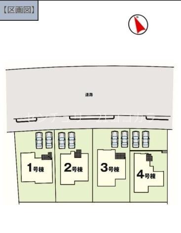 八王子市兵衛 新築一戸建て・全4棟 2号棟(区画図)