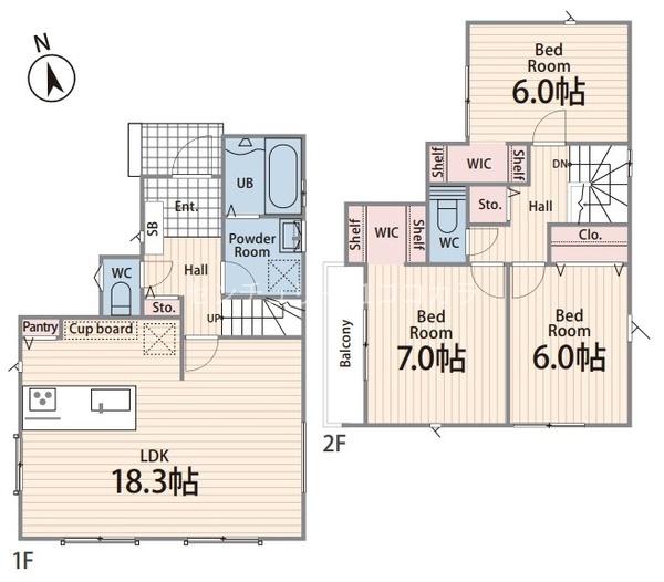 八王子市谷野町 新築一戸建て・全2棟 1号棟