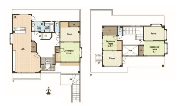 八王子市大横町の中古一戸建て(間取り)