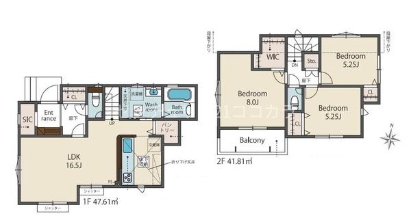 八王子市中野山王　新築一戸建て・全3棟　1号棟