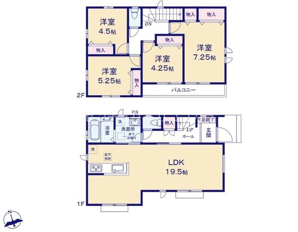 八王子市弐分方町の新築一戸建て・全10棟　C号棟