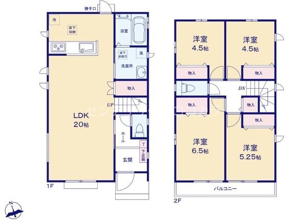 八王子市弐分方町の新築一戸建て・全10棟　D号棟