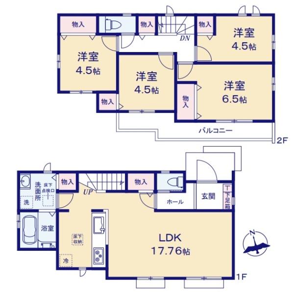 八王子市弐分方町　新築一戸建て・全7棟　E号棟