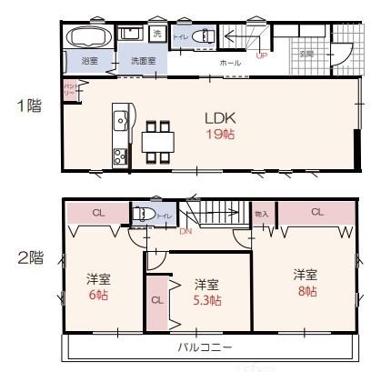八王子市丸山町の新築一戸建て・全2棟　A号棟