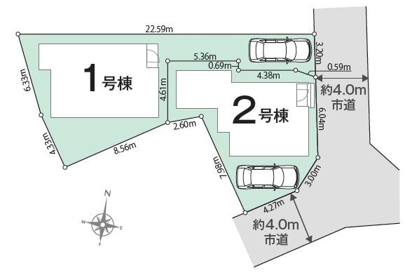 八王子市万町　新築一戸建て・全2棟　1号棟