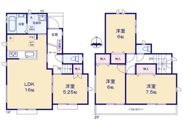 八王子市富士見町　新築一戸建て・全2棟　A号棟