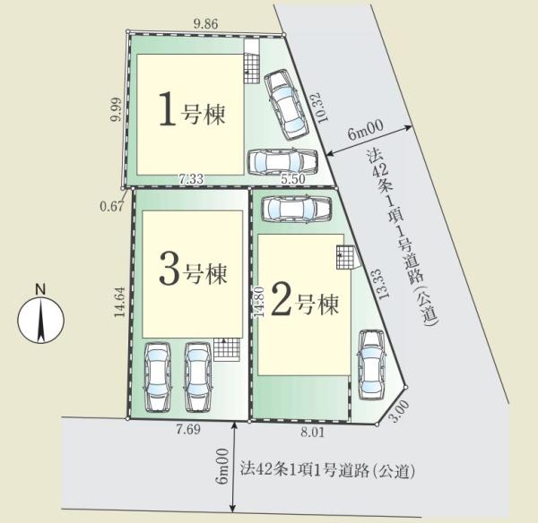 八王子市子安町　新築一戸建て・全3棟　2号棟
