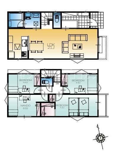 日野市大阪上の新築一戸建て・全3棟・3号棟