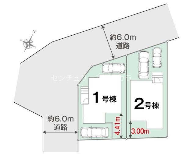 八王子市西寺方町新築一戸建て・全2棟　1号棟