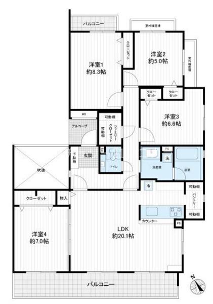南大沢学園瑞樹の丘5号棟 中古マンション