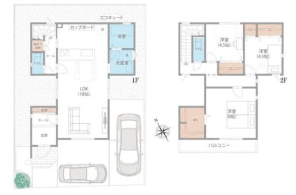 八王子市楢原町　新築一戸建て・全5区画　2号棟
