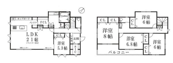 八王子市館町 新築一戸建て・全1棟